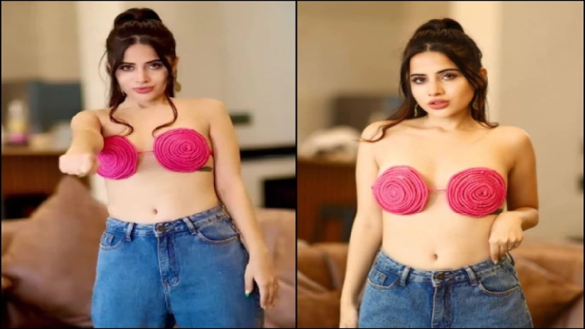 Urfi Javed has shared a photo on Instagram, in which the top made of rope is seen in a pink bralette.