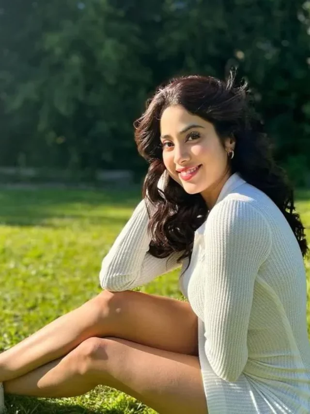 Sharing shots of Janhvi Kapoor on vacation in a white dress Outfit