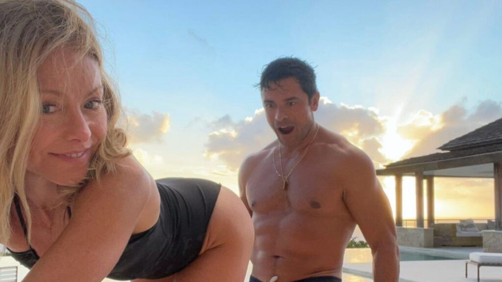 As Kelley Ripa Remains Absent From Her Talk Show, She Shared A Nsfw Video Of Her Husband, Mark Consuelos, On The Beach.
