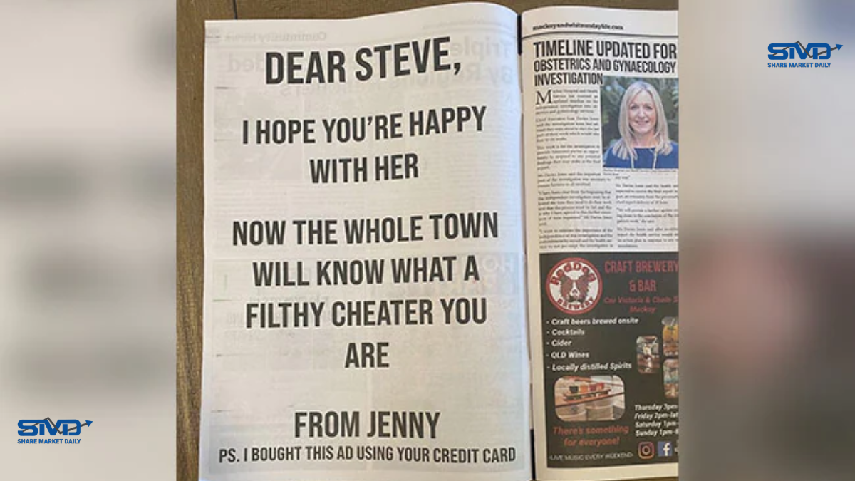 "The Whole Town Will Know...": Woman's Ad Revenge On "Filthy Cheater"
